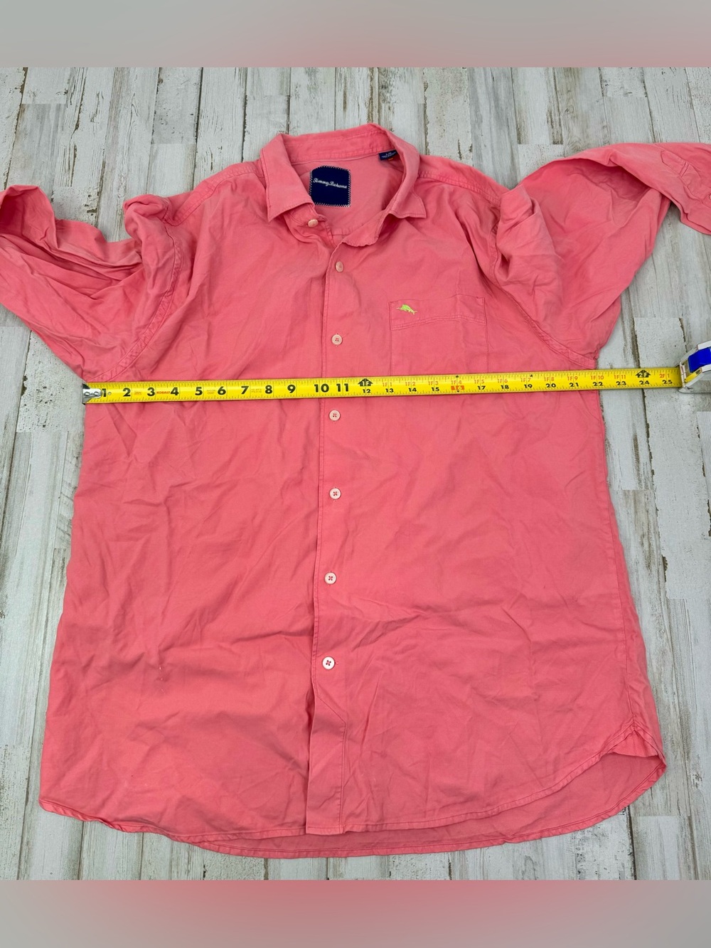 Tommy Bahama Shirt L Cotton Silk Blend Pink Long Sleeve Button Up Mens - Picture 5 of 13